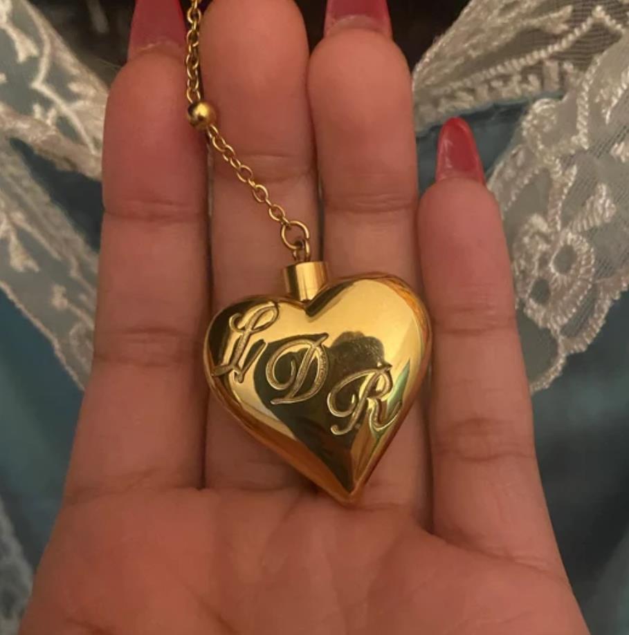 LDR Necklace Lana Del Style Heart Necklace Golden Locket Necklace 18 inches